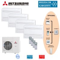 Mitsubishi Heavy Set 4 Truhengeräte 2,5/3,5kW...