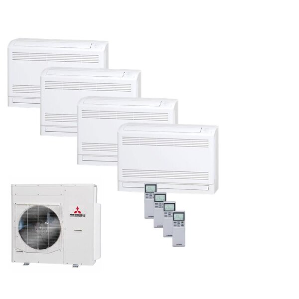 Mitsubishi Heavy Set 4 Truhengeräte 3,5kW 4 x SRF35ZS-W + SCM100ZS-W R32 Klimaanlage