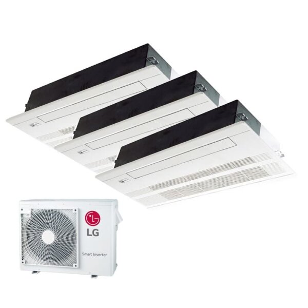 LG Set 3 x 1-Wege-Deckenkassette 3,5 kW 3 x MT11R NU1 mit Blende + MU4R25 U22 R32 Klimaanlage