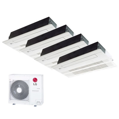 LG Set 4 x 1-Wege-Deckenkassette 2,6/3,5 kW 3 x MT09R NU1 + MT11R NU1 mit Blende + MU4R27 U40 R32