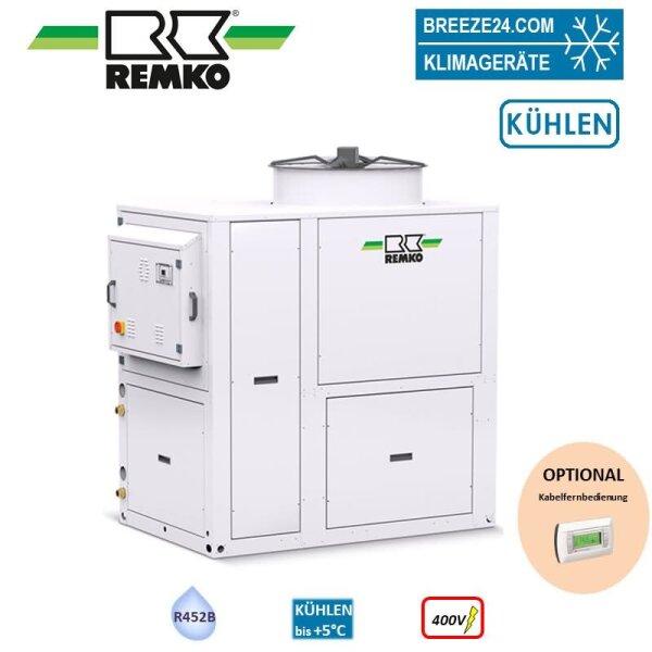 Remko KWE 290 Eco Kaltwasser-Erzeuger nur Kühlen 28,7 kW Super-Low-Noise-Kit Speicher/Hochdruck-Pumpe/MAG/Manometer/Frostschutzheizung