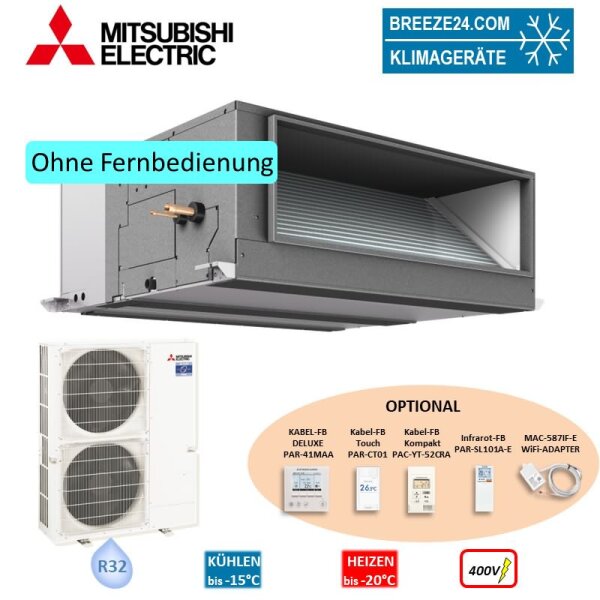 Mitsubishi Electric Set Kanaleinbaugerät 19,0 kW PEA-M200LA2 + PUZ-ZM200YKA2 R32 Klimaanlage