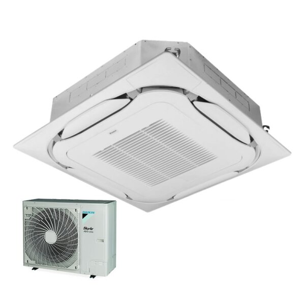 Daikin Set 4-Wege-Deckenkassette FCAHG100H-2 + Blende BYCQ140EW standard reinweiss + RZAG100NV1