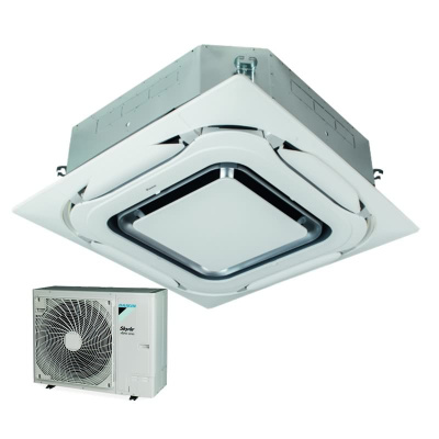 Daikin Set 4-Wege-Deckenkassette 13,4 kW - FCAHG140H-4 + Blende BYCQ140EP design weiss + RZAG140NV1 R32
