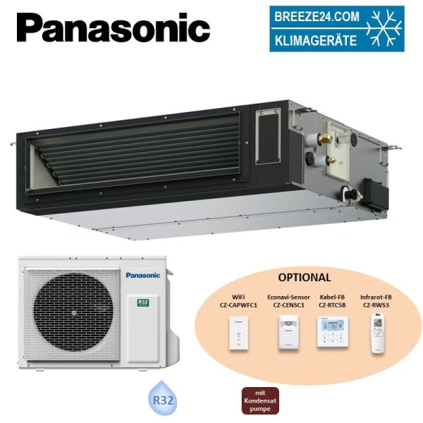 Panasonic Set Kanalgerät 5,7 kW S-6071PF3E + U-60PZH3E5 Elite | Raumgröße 60 - 65 m² | R32