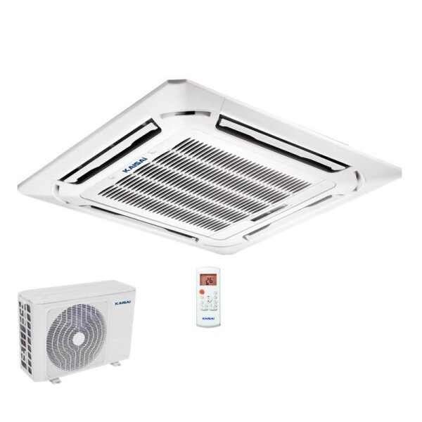 Kaisai Set KCA4U-18HRG32X + KOX330-18HFN32X 4-Wege-Deckenkassette Kompakt mit Blende 5,3kW R32
