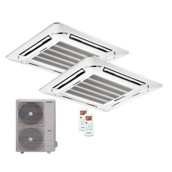 Kaisai Set 2 x KCD-24HRG32X + KCD-HRG32 Deckenkassette + Y-Verbinder UTP-SX254A + KOE30U-48HFN32X 400V