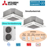 Mitsubishi Electric Set 2 x PLA-M100EA + Blende PLP-6EA +...