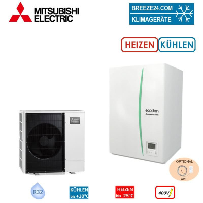 Mitsubishi Electric Set 7.24 PUZ-WM112YAA + ERPX-YM9D Monoblock-Wärmepumpe + Hydromodul K/H 11,2  kW
