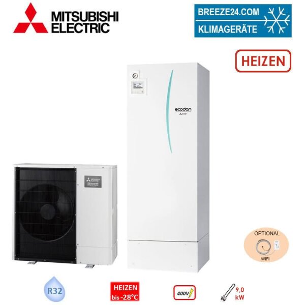 Mitsubishi Electric Set 5.25 PUD-SHWM140YAA + EHST30D-YM9D Wärmepumpe + Speichermodul 14,0 kW 300 L