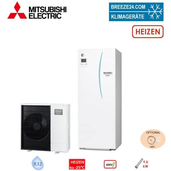 Mitsubishi Electric Set 6.13 PUD-SWM100YAA + EHST20D-YM9D Wärmepumpe + Speichermodul 10,0 kW 200 L