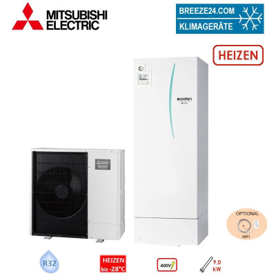 Mitsubishi Electric Set 6.18 PUD-SWM120YAA + EHST30D-YM9D Wärmepumpe + Hydromodul + Speicher 12 kW
