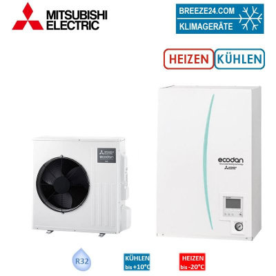 Mitsubishi Electric Set 9.11 SUZ-SWM40VA + ERSD-YM9D Wärmepumpe + Hydromodul Kühlen/Heizen 4,0 kW