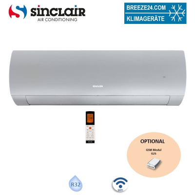 Sinclair Wandgerät TERREL SIH-13BITS silber 3,5 kW | Raumgröße 35 - 40 m² | WiFi