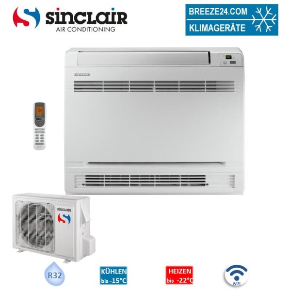 Sinclair Set Truhengerät ASP-09BI + Außengerät 2,7 kW WiFi | Raumgröße 25 - 30 m² | R32