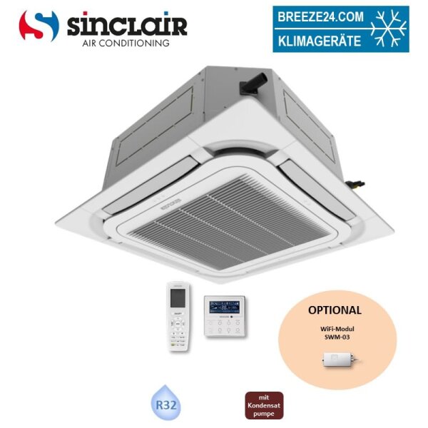 Sinclair ASC-42BI2 4-Wege-Kassettengerät 12,1 kW (Nur Monosplit)