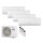Sinclair Set 4 Wandgeräte RAY 2,7 kW 4 x SIH-09BIR + MV-E28BI2 R32 Klimaanlagen Set