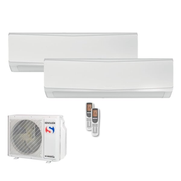 Sinclair Set 2 Wandgeräte KEYON 3,2/3,2 KW 2 x SIH-12BIK + MV-E21BI2 WiFi R32 Klimaanlage