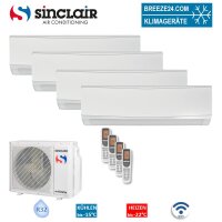 Sinclair Set 4 Wandgeräte KEYON WiFi 2,7 kW 4 x...