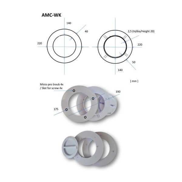 Sinclair AMC-WK Wanddruchführung Set für Sinclair Mobile Geräte