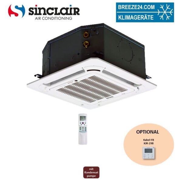 Sinclair SF-400C2M 4-Wege-Deckenkassette Kaltwasser 2-Leiter 3,0 kW