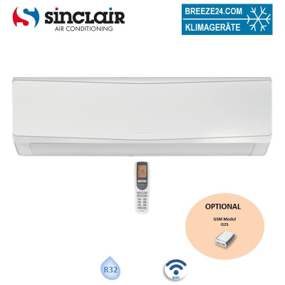 Sinclair Wandgerät KEYON SIH-07BIK 2,2 kW für 1 Raum mit 20 - 25 m² | WiFi | R32 | Nur Multisplit