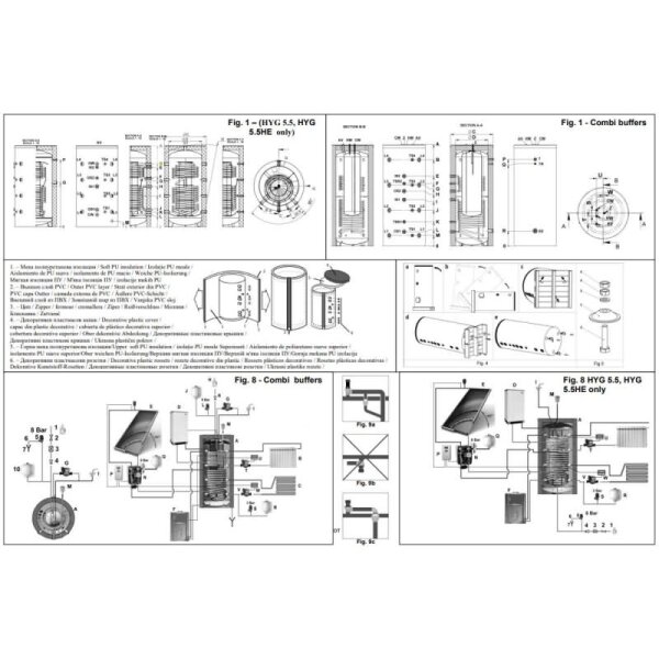TESY V 15 S 600 81 EV 150 40 C Puffertank + Trinkwassertank 600 L - 150 L