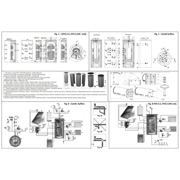 TESY V 12/9 S2 800 95 EV 200 45 C Puffertank + Trinkwassertank 800 L - 200 L
