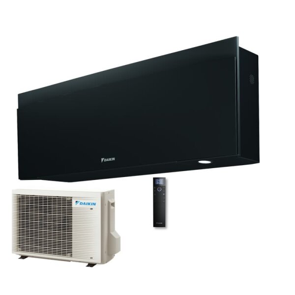 Daikin Set FTXJ35AB + RXJ35A WiFi Emura Wandgerät Mattschwarz + Außengerät 3,4 kW 1 Raum 35 - 40 m²