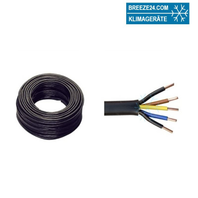 NYY-J 5 x 6,0 mm² Erdkabel Schwarz Elektroleitung