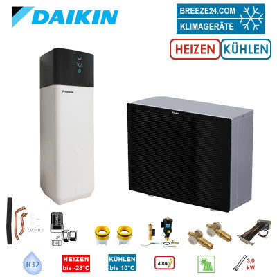 Daikin Altherma 3 H MT ECH2O Set EPRA12EW1 + ETSX12P30E Wärmepumpe+Hydromodul/Speicher 300L HS 3 kW