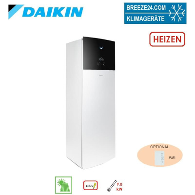 Daikin Altherma 3 R F EBVH11S23D9W Hydrobox mit Speicher 230 L und Heizstab 9 kW Heizen 400 Volt