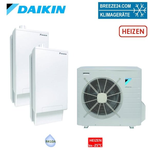 Daikin Altherma R Hybrid Wärmepumpen Set EVLQ05CV3 + EHYHBH05AV32 + EHYKOMB33AA2 5,0 kW