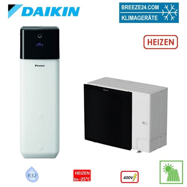 Daikin Altherma 3 R ECH2O Set ERLA11DW1 + EBSH11P50D Wärmepumpe + Hydromodul mit Speicher 500 Liter