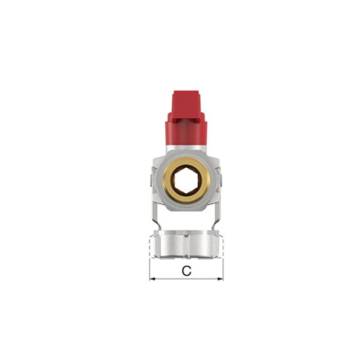Flamco KFE-Kugelhahn 1/2" - Matt-Vernickelt mit Schlauchverschraubung | F10638