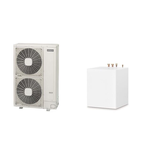 Hitachi Yutaki S80 14 kW RAS-5WHVNPE + RWH-5.0VNFE Wärmepumpe + Hydromodul für Heizung + Warmwasser