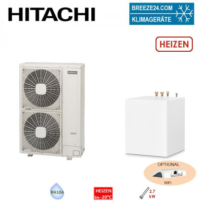 Hitachi Yutaki S80 16 kW RAS-6WHVNPE + RWH-6.0VNFE Wärmepumpe + Hydromodul für Heizung + Warmwasser