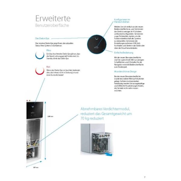 Daikin Altherma 3 Geo EGSAX10D9W Sole Wärmepumpe mit LAN Adapter + Warmwasserspeicher 180L 10,0kW