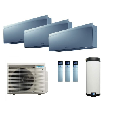 Daikin 4MWXM52A9 Multi+ Set 3 x Emura Wandgeräte WiFi FTXJ20AS  + Warmwassertank 120L EKHWET120BV3