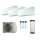 Daikin 4MWXM52A9 Multi+ Set 3 x Emura Wandgeräte WiFi FTXJ20AW +Warmwassertank 120L EKHWET120BV3
