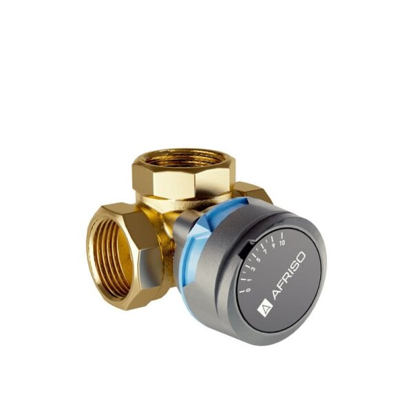AFRISO 3-Wege-Mischventil ARV 384 mit Stellmotor ARM 343 - DN25 - RP 1" - Kvs 12m³/h - 3-Punkte-Signal - 120s - 6 Nm - 230 V