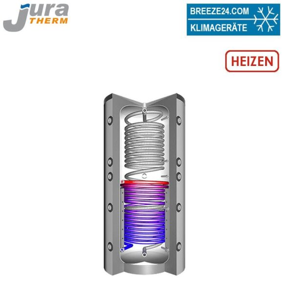 Juratherm EHS 550 - 500 L Hygiene-Schichtenkombispeicher mit Wärmetauscher für Trink+Heiszungswasser