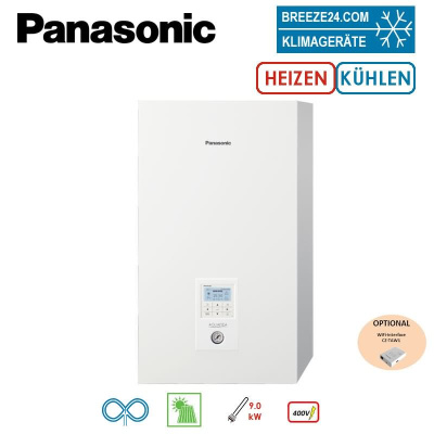 Panasonic Aquarea T-CAP Generation H WH-SQC16H9E8 Hydromodul Heizen + Kühlen mit Heizstab 9 kW 400V