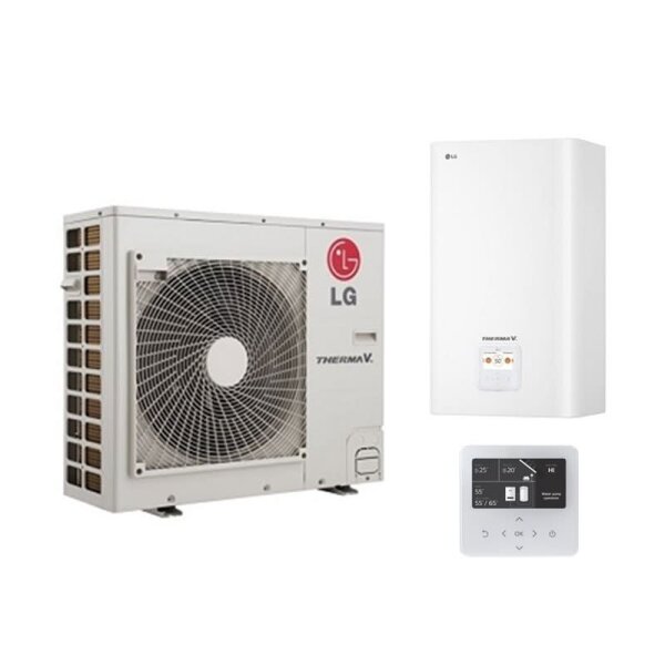 LG THERMA V Wärmepumpen Set HU071MR.U44 + HN091MR.NK5 Wärmepumpe + Hydromodul 7,0 kW