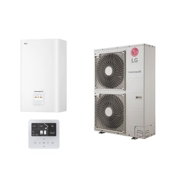 LG THERMA V Wärmepumpen Set HU121MRB.U30 + HN1600MC.NK1 Wärmepumpe + Hydromodul 12,0 kW  230 VAC