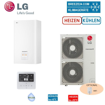 LG THERMA V Wärmepumpen Set HU121MA.U33 + HN1616M.NK5 Wärmepumpe + Hydromodul 12 kW 230VAC