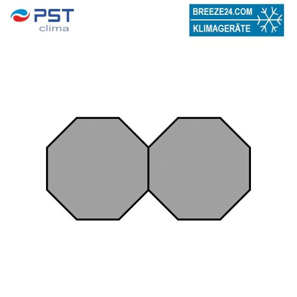 PST Clima KIT.COV.100 Metallgehäuse zur Montage unter der Decke Doublekassette PS-CLE