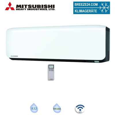 Mitsubishi Heavy Wandgerät SRK20ZS-WFB 2,0 kW | WiFi | Schwarz/Weiss | Raumgröße 20 - 25 m² | R32