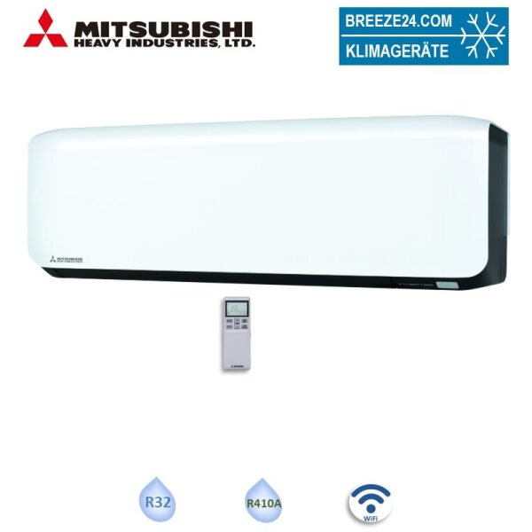 Mitsubishi Heavy Wandgerät SRK50ZS-WFB 5,0 kW | WiFi | Schwarz/Weiss | Raumgröße 50 - 55 m² | R32