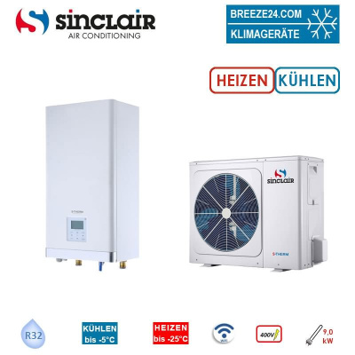 Sinclair S-THERM YUKON Set MSH-140EB-3 + MSH-160IB-3/9 Wärmepumpe + Hydrobox WiFi 14,5 kW 400 Volt